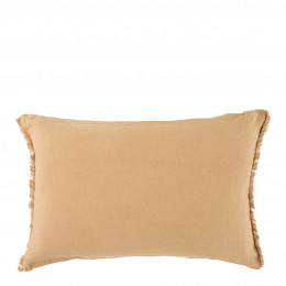 Housse de coussin CHLOÉ en lin lavé - Abricot - 60 x 40 cm