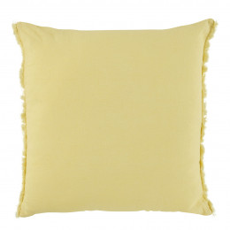 Housse de coussin CHLOÉ en lin lavé - Jaune pastel - 50 x 50 cm