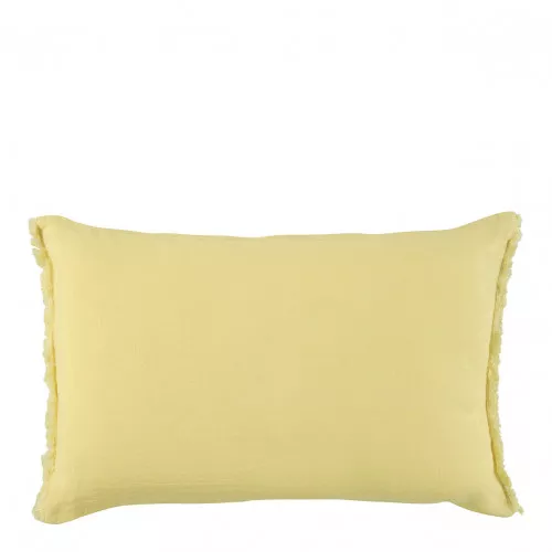 Housse de coussin CHLOÉ en lin lavé - Jaune pastel - 60 x 40 cm