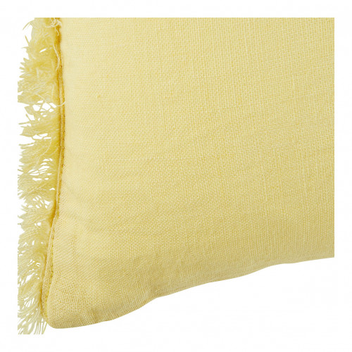 CHLOÉ Cushion Cover in Washed Linen - Pastel Yellow - 60 x 40 cm