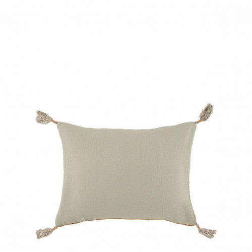Housse de coussin MATTÉO en velours de coton et lin - Abricot - 30 x 40 cm