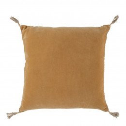 MATTÉO Cotton Velvet and Linen Cushion Cover - Apricot - 50 x 50 cm