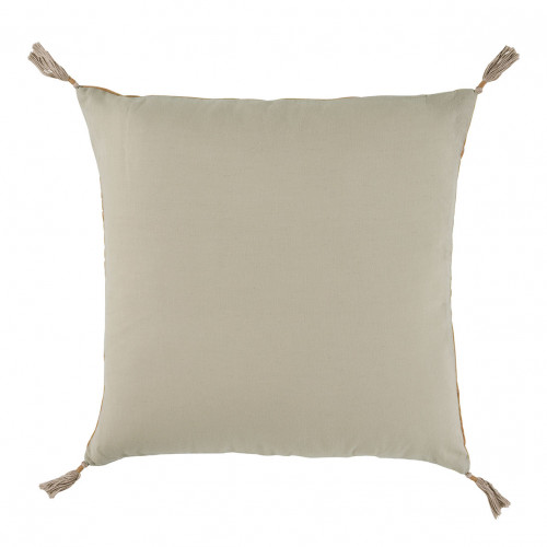 Housse de coussin MATTÉO en velours de coton et lin - Abricot - 50 x 50 cm