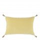 Housse de coussin MATTÉO en velours de coton - Jaune pastel - 60 x 40 cm