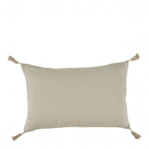 MATTÉO Cotton Velvet and Linen Cushion Cover - Pastel Yellow - 60 x 40 cm