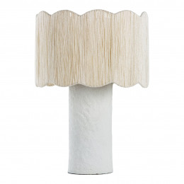 LÉO Lamp in papier-mâché - Jute shade - ø 32.5 x 46 cm