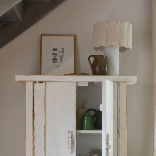 LÉO Lamp in papier-mâché - Jute shade - ø 32.5 x 46 cm