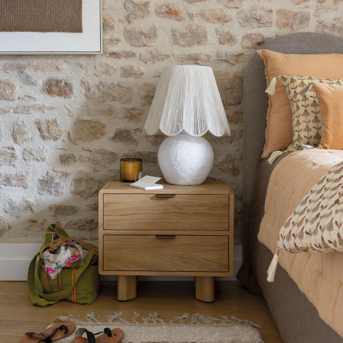 NORA Lamp in papier-mâché - Jute shade - ø 38 x 52 cm