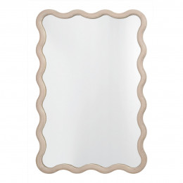 LUMIA Mirror in whitewashed wood - H. 100 cm