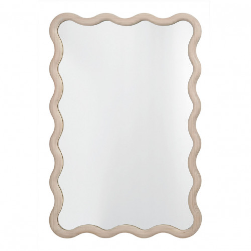LUMIA Mirror in whitewashed wood - H. 100 cm