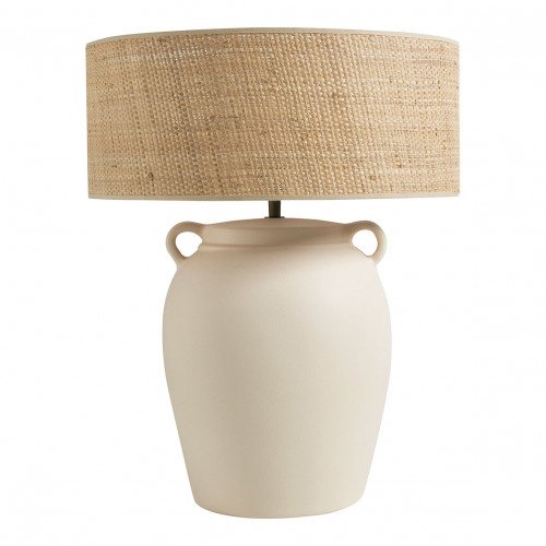Pied de lampe AMPHORE en céramique - ø 29 x 44,5 cm - Blanc