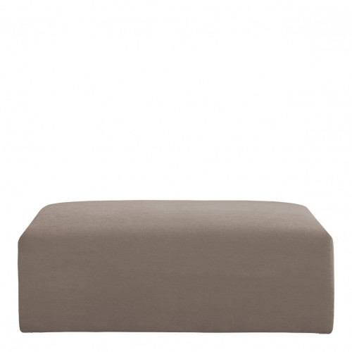 LOU ottoman in cotton velvet for LOU sofa - Taupe