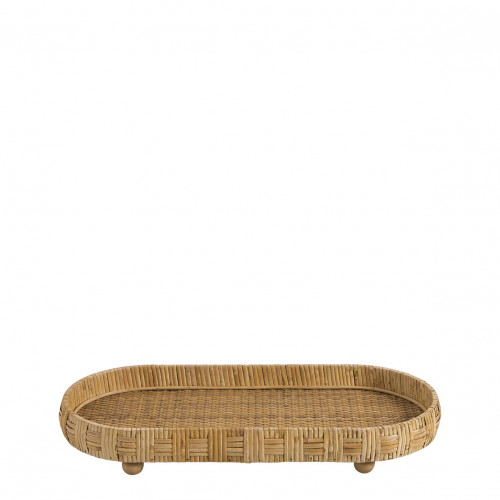 Set of 2 ÉLYA trays in rattan