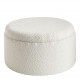 Set de 2 poufs RILA en bouclette - Crème