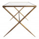 Table ANATOLE en métal finition laiton doré et plateau en verre - 185 x 80 x 77,5 cm