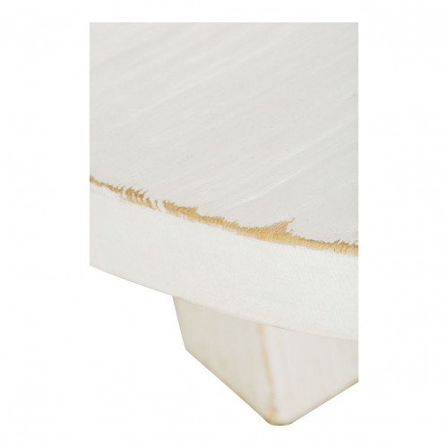 Table basse BAO orme recyclé - Grand modèle - ø 105 cm - Blanc