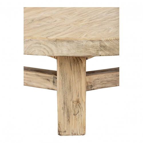 BAO coffee table in recycled elm - Large model - ø 105 cm - Natural