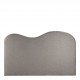 Tête de lit SÉRÉNA en tissu - Gris - 201 x 11 x 125 cm