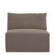 Canapé LOU en velours de coton - 3 modules - L. 297 cm - Taupe