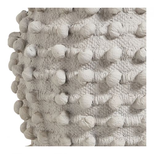 CLÉIA Planter in light gray cement - Small model - 37.5 x 37 x 37 cm