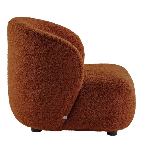 LISETTE Armchair in boucle - Terracotta - Small size