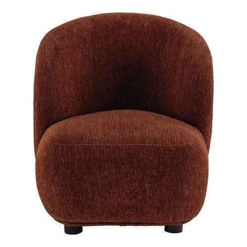 LISETTE Armchair in corduroy velvet - Brick red - Small size