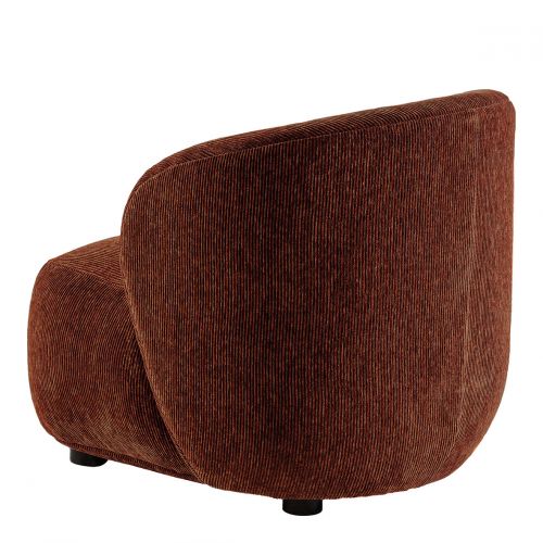 LISETTE Armchair in corduroy velvet - Brick red - Small size