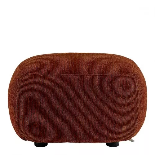 Pouf LISETTE en velours côtelé - Rouge brique