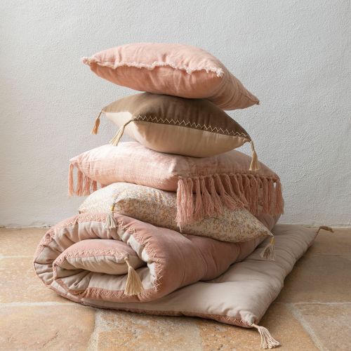 PAULA Cushion Cover in Iridescent Velvet - Pink - 50 x 50 cm