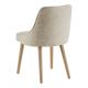 Chaise MARCUS en tissu jacquard de velours - Sable