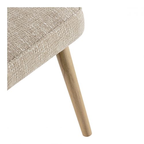 MARCUS Velvet Jacquard Fabric Chair - Sand