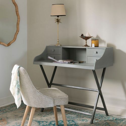 Chaise MARCUS en tissu jacquard de velours - Sable