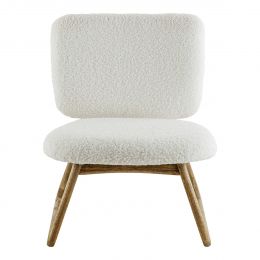 LINA Armchair in boucle - Cream