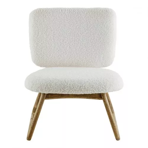 Fauteuil LINA en bouclette - Crème