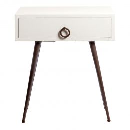 LOLA White Bedside Table