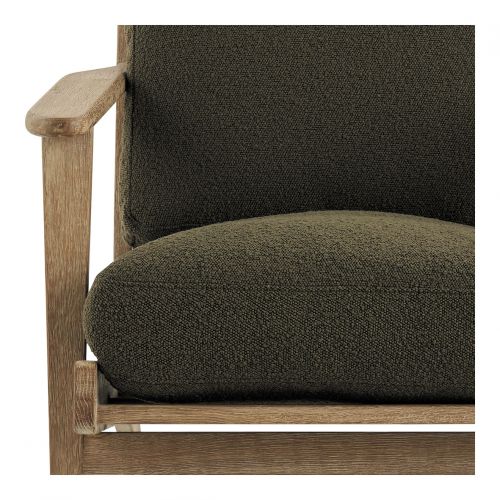 Fauteuil JULES en bouclette - Kaki