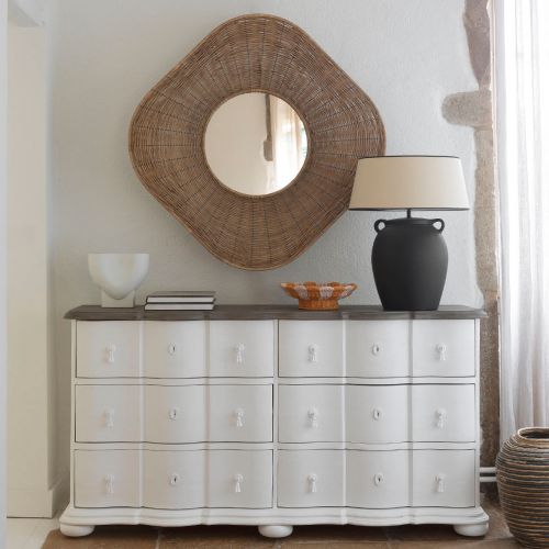 CARLOTTA White Chest of Drawers - Large Model