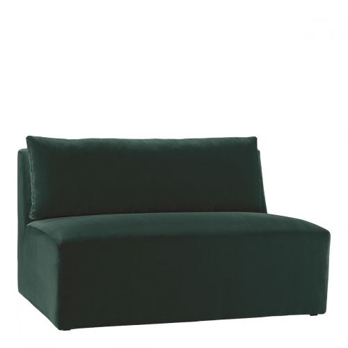LOU Cotton Velvet Sofa - Forest Green - Central Module - L. 130 cm
