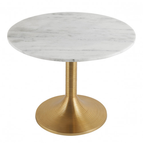 CHARLOTTE Round coffee table in marble - ø 60 x 46 cm