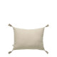 Housse de coussin MATTÉO en velours de coton et lin - Vanille - 30 x 40 cm