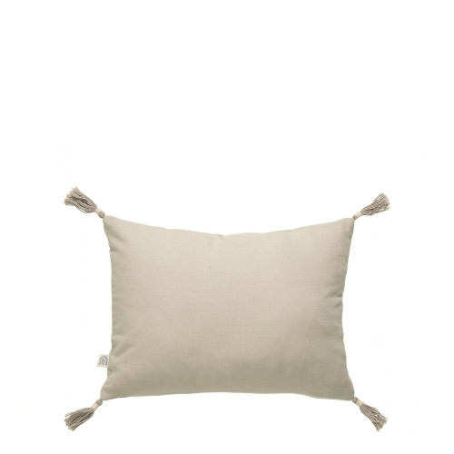 MATTÉO Cushion Cover in Cotton Velvet and Linen - Vanilla - 30 x 40 cm