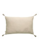 Housse de coussin MATTÉO en velours de coton et lin - Vanille - 60 x 40 cm