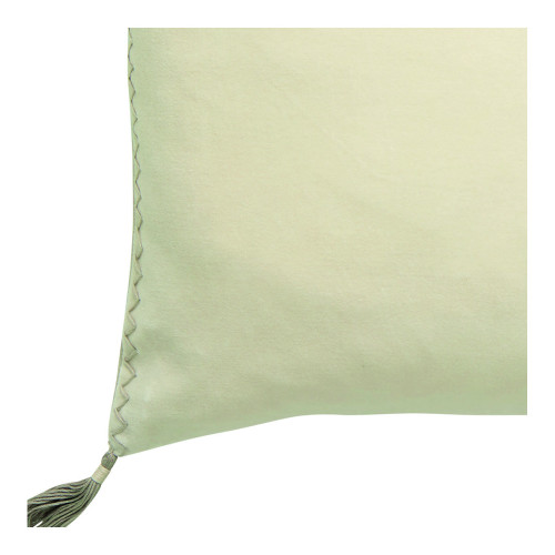 Housse de coussin MATTÉO en velours de coton et lin - Vanille - 50 x 50 cm