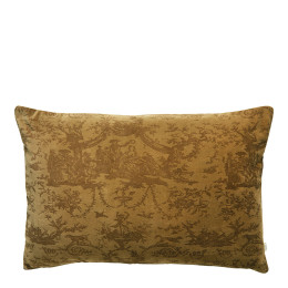 Housse de coussin LOUIS en velours de coton - Bronze - 60 x 40 cm