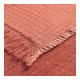 Plaid SIMÉON en coton et fibres de bambou - 130 x 170 cm - Orange Brûlé