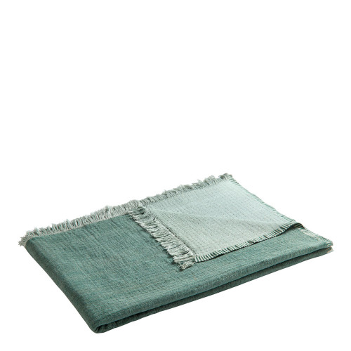 SIMÉON Throw in Cotton and Bamboo Fibers - 130 x 170 cm - Celadon