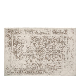 Tapis DAVIO en coton et jute - Kaki et blanc - 200 x 300 cm