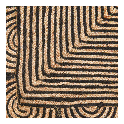 APALA Rug in Jute - Natural and Black - 200 x 300 cm