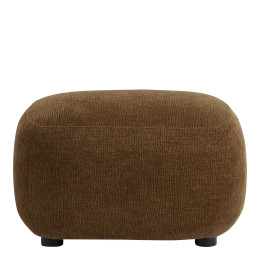 Pouf LISETTE en tissu velours marbré - Tabac