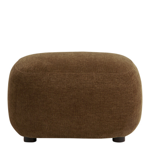 LISETTE Ottoman in marbled velvet fabric - Tobacco